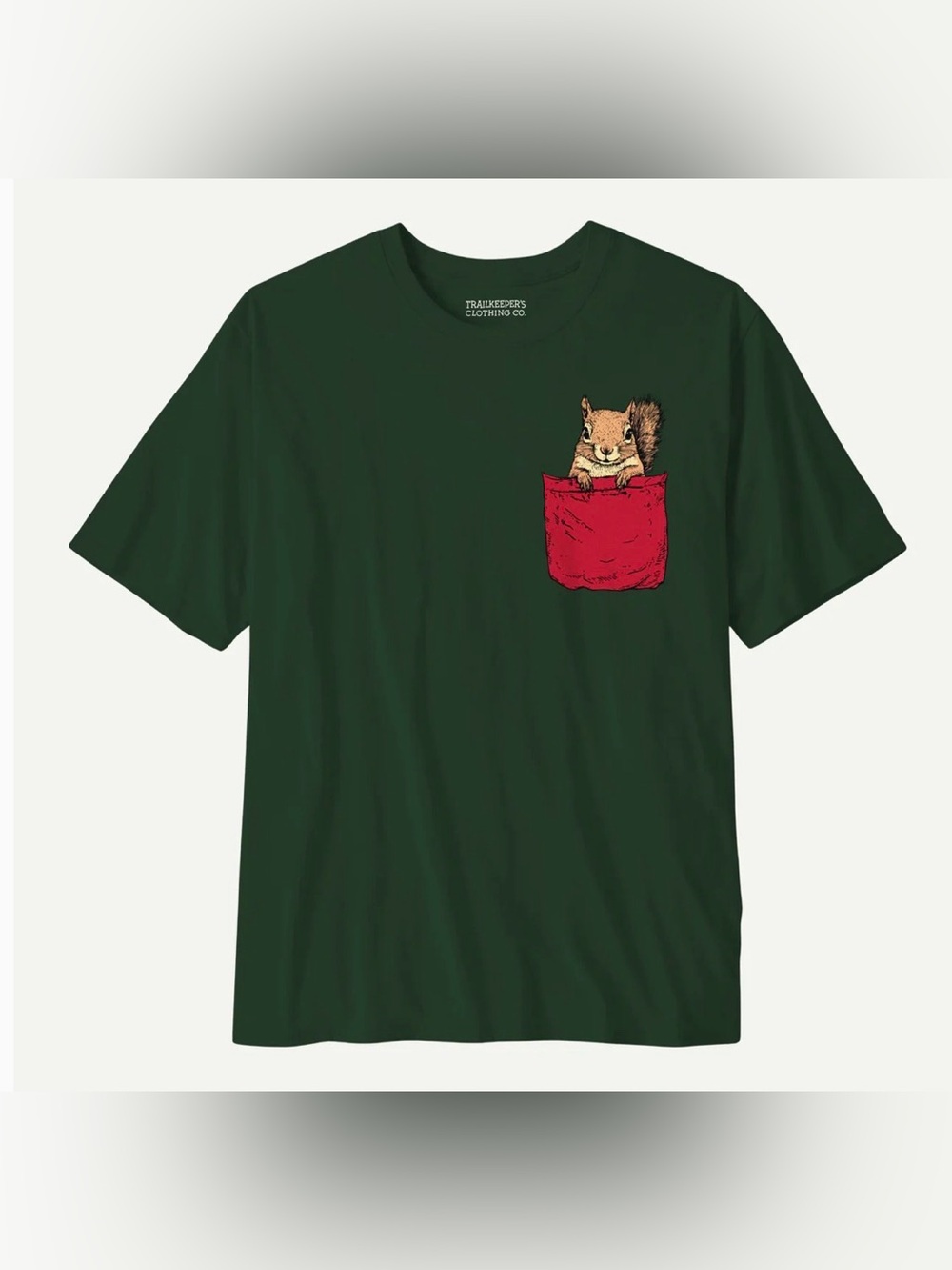 Trailkeeper’s Clothing Co Eekhoorn In Zak T-shirt Green Small NWT